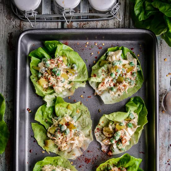 Chicken and Egg Salad Lettuce Wraps - Recipe photo by SandrasEasyCooking