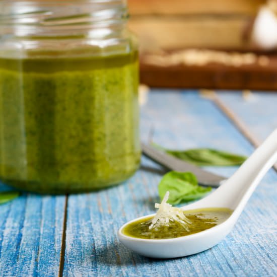 Pesto Sauce Recipe - Recipe photo by suncakemom