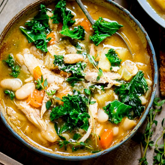 Tuscan Chicken Soup - Recipe photo by KitchenSanctuary