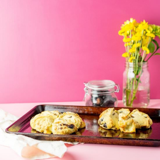 BRIE AND FIG SCONES - Recipe photo by aducksoven