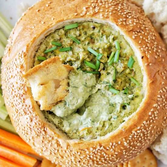 Spinach Cob Loaf - Recipe photo by SweetCaramelSunday