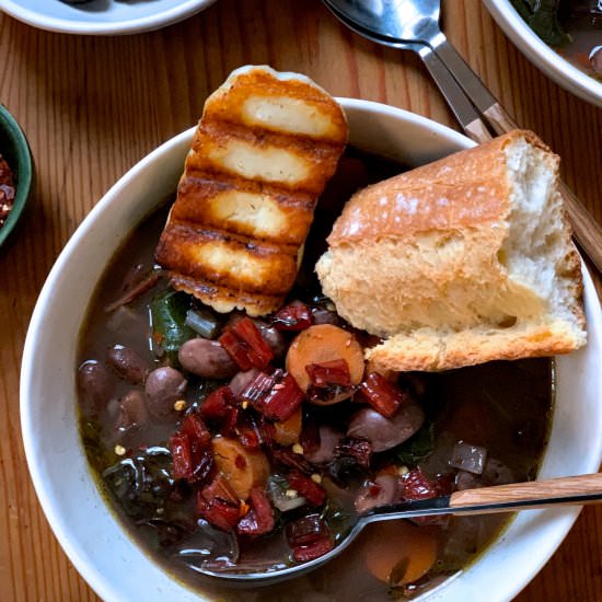 heirloom bean soup-slow cooker - Recipe photo by The Greek Foodie