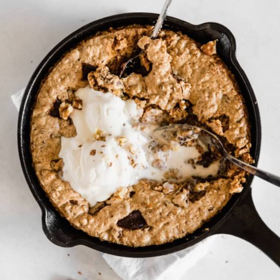 Brown Butter Oatmeal Skillet Cookie - Recipe photo by baking-ginger