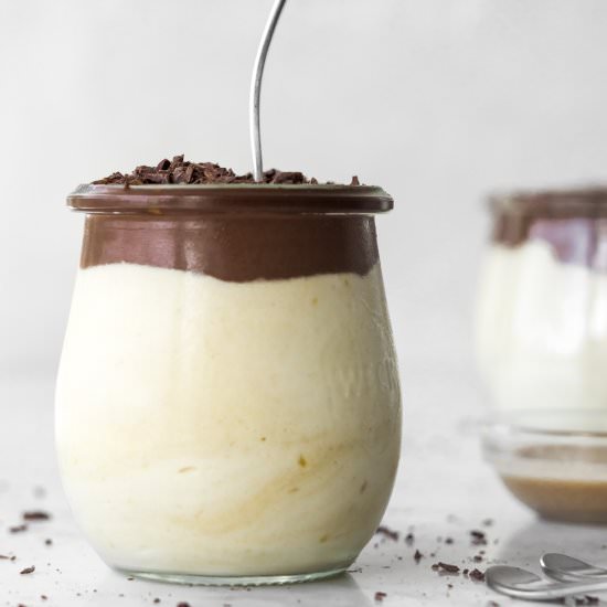 chocolate ganache tahini mousse - Recipe photo by withspice