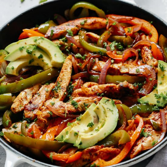Skillet Chicken Fajitas Recipe - Recipe photo by PrimaveraKitchen