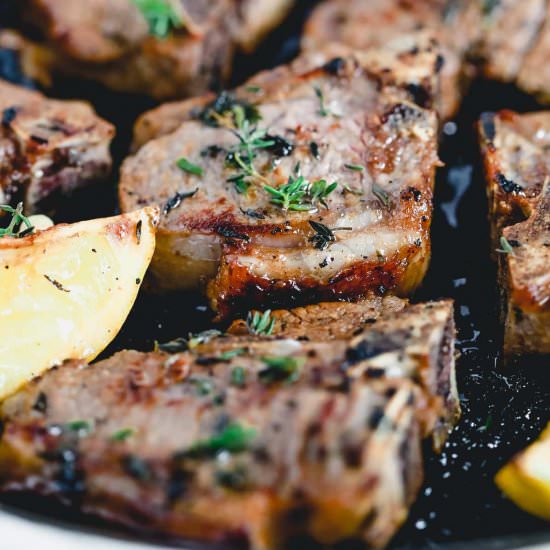 Lemon Thyme Lamb Chops - Recipe photo by PrimaveraKitchen