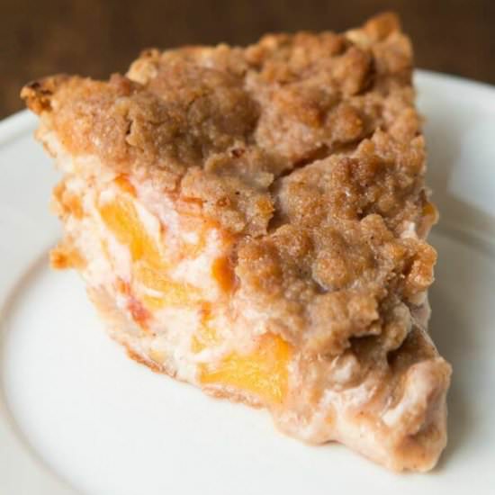 SOUR CREAM PEACH PIE - Recipe photo by sweetbasil