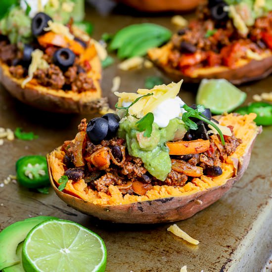 Sweet Potato Taco Boats - Recipe photo by SprinklesandSeaSalt