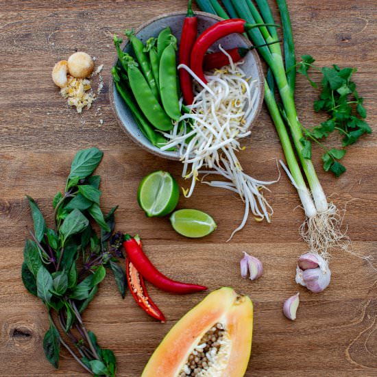 Asian Papaya Salad - Recipe photo by AnotherFoodBlogger