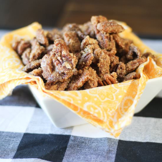 Praline Pecans - Recipe photo by JensJourney