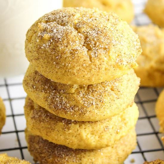Vegan Pumpkin Snickerdoodle Cookies - Recipe photo by bakingyouhappier