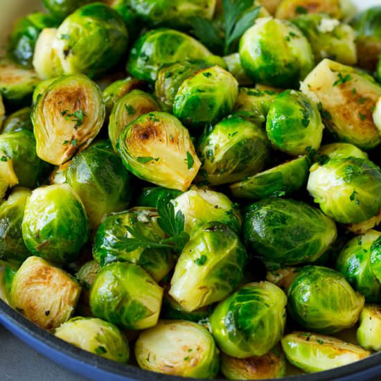 Sautéed Brussels Sprouts - Recipe photo by dinneratthezoo