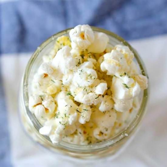 GARLIC PARMESAN DILL POPCORN - Recipe photo by sweetbasil