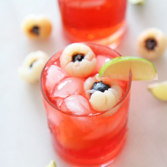 Halloween Eyeball Cocktail - Recipe photo by Chop Happy
