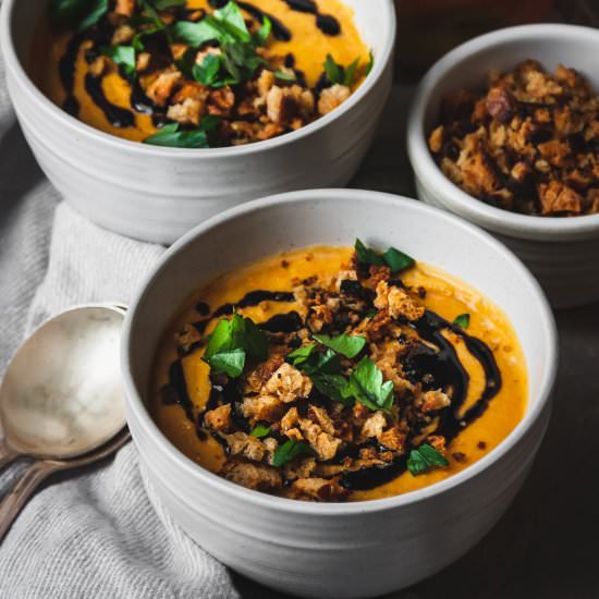 Spiced Butternut Squash Soup - Recipe photo by breadandbasil