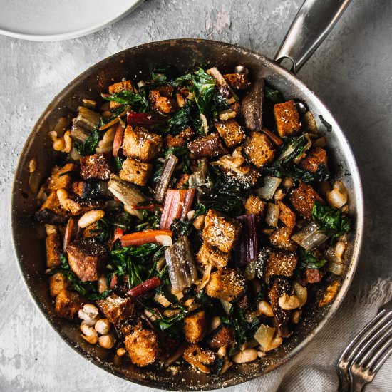 Swiss Chard & Sourdough Pane Cotto - Recipe photo by breadandbasil