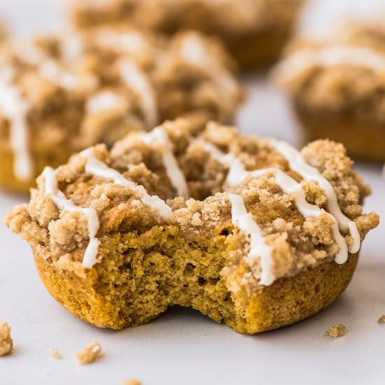 Baked Pumpkin Donuts with Streusel - Recipe photo by BakingMischief