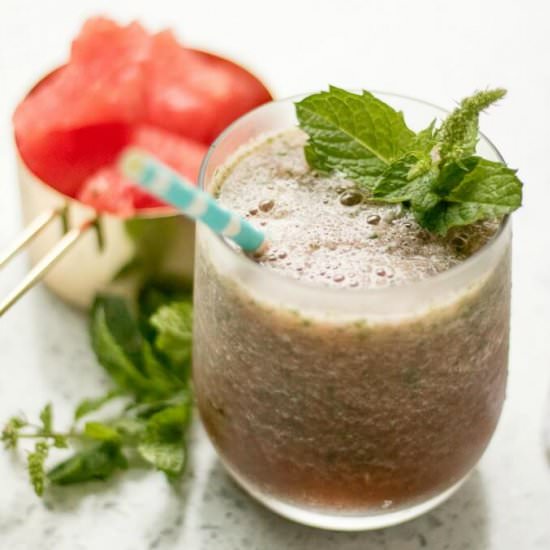 Frozen Watermelon Mint Slushy - Recipe photo by LifesLittleSweets