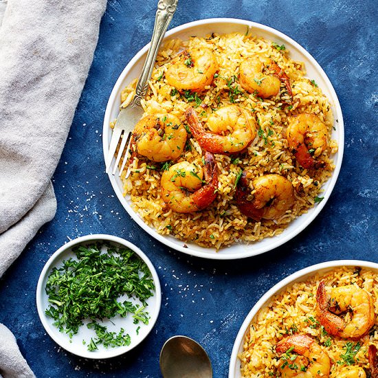 Persian Style Shrimp and Rice - Recipe photo by unicorns in the kitchen