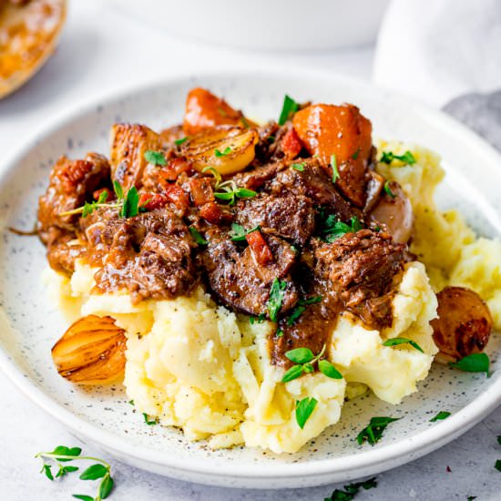 Beef Bourguignon - Recipe photo by KitchenSanctuary
