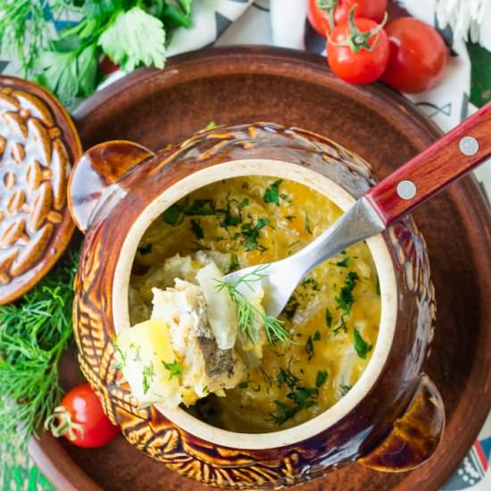 Baked Hake with Potatoes - Recipe photo by niftyrecipe