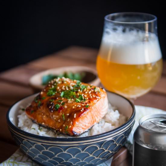 Broiled Salmon with Thai Chili sauce - Recipe photo by TheBeeroness