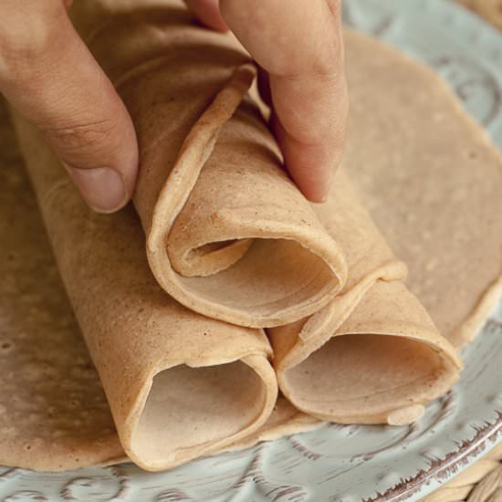 Flourless Tortilla (Vegan / GF) - Recipe photo by MyPurePlants