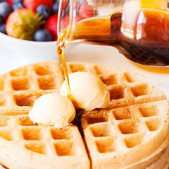 Vegan Waffles - Recipe photo by cleaneatingkitchen