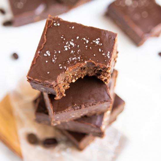 No Bake Mocha Brownies - Recipe photo by lemons and zest