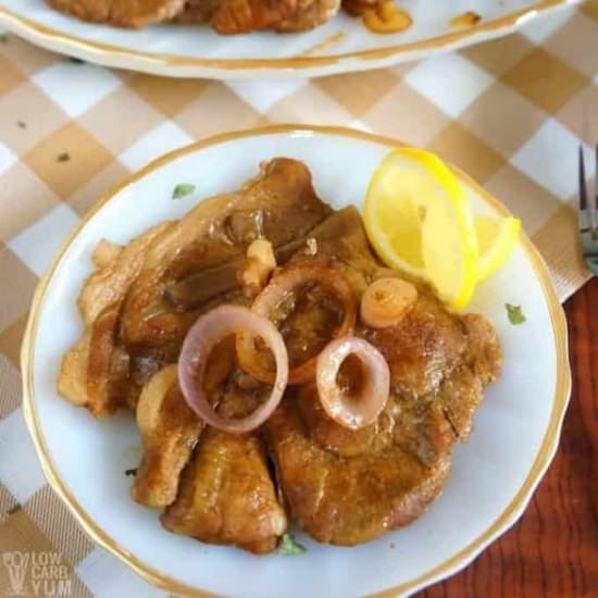 Flipino Pork Bistek Recipe - Recipe photo by littlebitrecipes