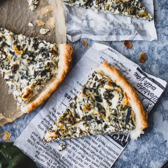 Goats Cheese and Spinach Tart - Recipe photo by WholesomeCook