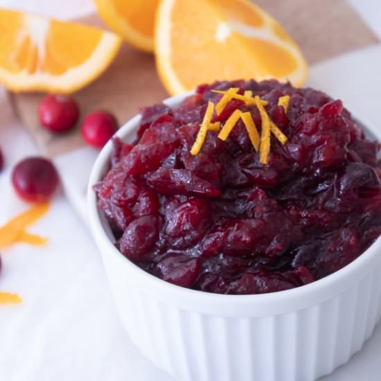 Orange Cranberry Sauce w/Cinnamon - Recipe photo by laughingspatula.com