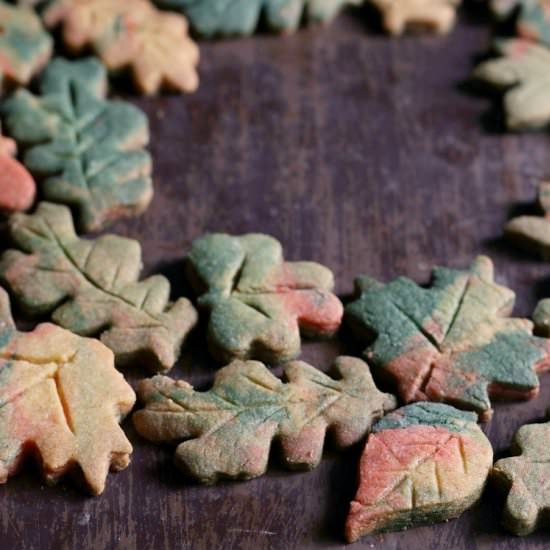 Spiced Shortbread Leaf Cookies - Recipe photo by Aparna