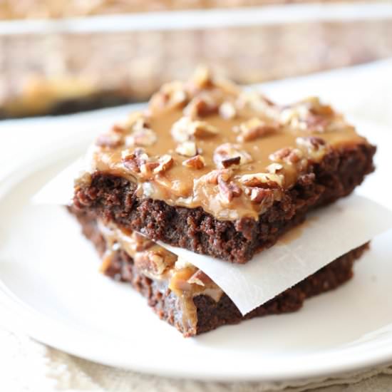 Caramel Pecan Brownies - Recipe photo by bellyfull