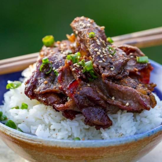 Traeger Grilled Beef Bulgogi - Recipe photo by Or Whatever You Do