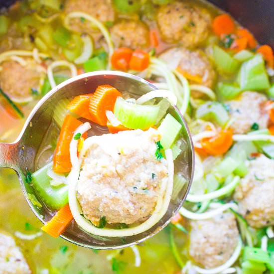 Chicken Zoodle Soup - Recipe photo by Kathryns.kitchen.blog