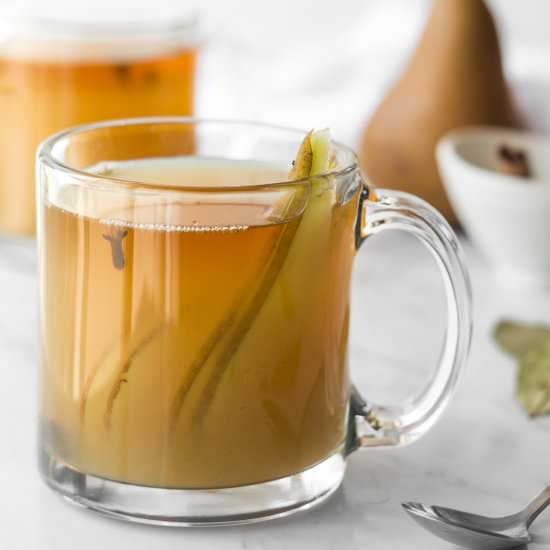 pear, ginger, whiskey mulled cider - Recipe photo by withspice