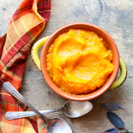 Mashed Roasted Butternut Squash - Recipe photo by the food blog