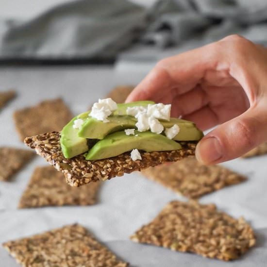 Keto Seed Crackers - Recipe photo by HereToCook