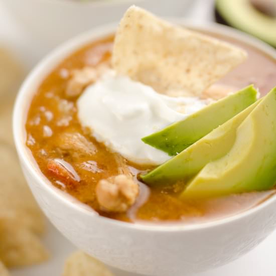 Instant Pot Chicken Tortilla Soup - Recipe photo by The Creative Bite