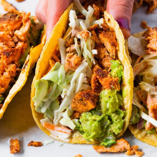 Blackened Salmon Tacos - Recipe photo by Mealswithmaggie