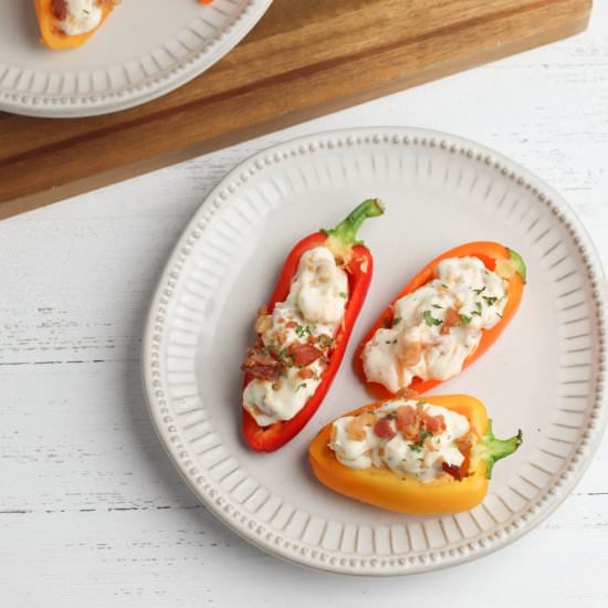 LOW CARB BACON RANCH PEPPER POPPERS - Recipe photo by Stylish Cravings