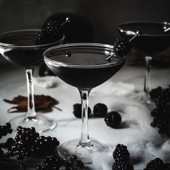 Black Widow Halloween Cocktail - Recipe photo by AimeeMarsLiving
