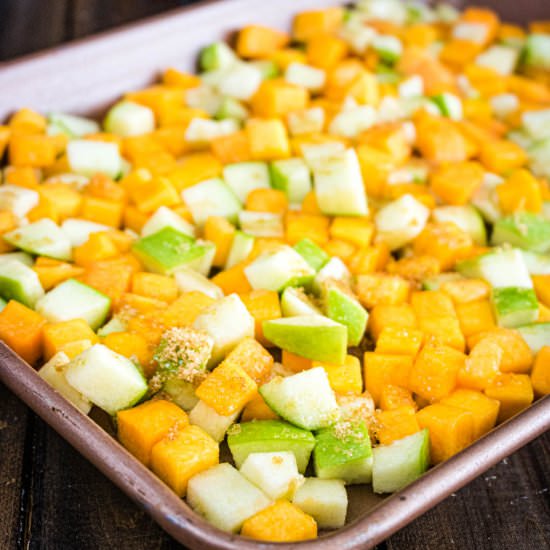 Roasted Butternut, Apples, Pecans - Recipe photo by Sweet Beginnings