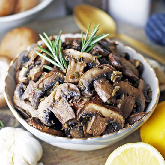 Roasted Lemon Garlic Mushrooms - Recipe photo by Yay For Food