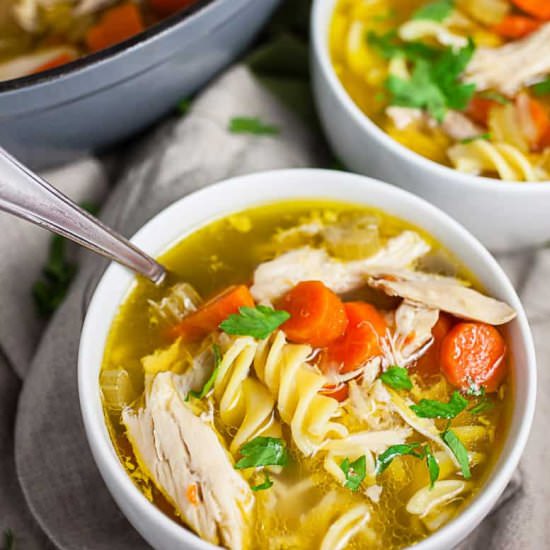 Chick-fil-A Chicken Noodle Soup - Recipe photo by SundaySupper