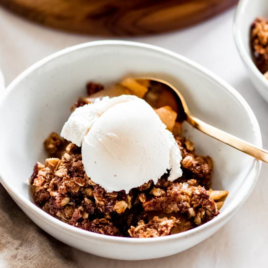 Healthier Apple Crisp - Recipe photo by glowinglywell