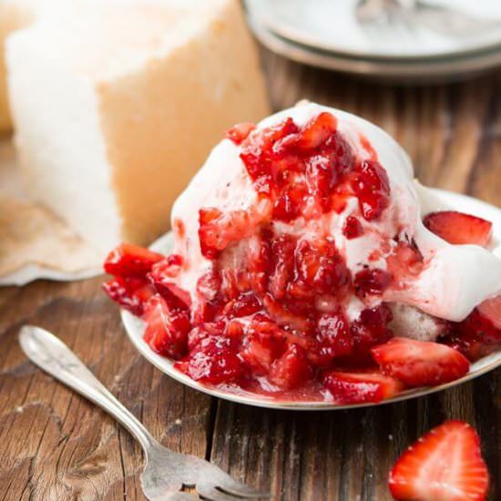 ANGEL FOOD AND STRAWBERRY SHORTCAKE - Recipe photo by sweetbasil
