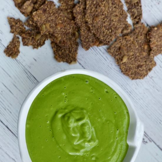 Creamy Vegan Green Dip - Recipe photo by HookedOnPlants