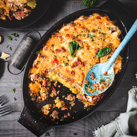 Slavonian Polenta Beef Casserole - Recipe photo by allthatsjas